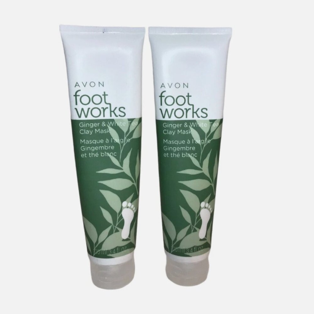 Avon Foot Works Ginger & White Tea Clay Mask‎ 3.4 fl oz. M-22